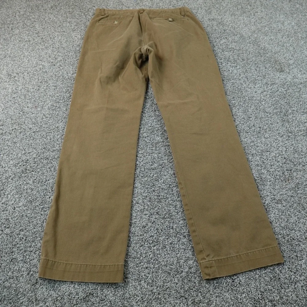 Polo Ralph Lauren Pants Mens 30X32 Brown Tan Chino Trouser Flat Front Pony Logo